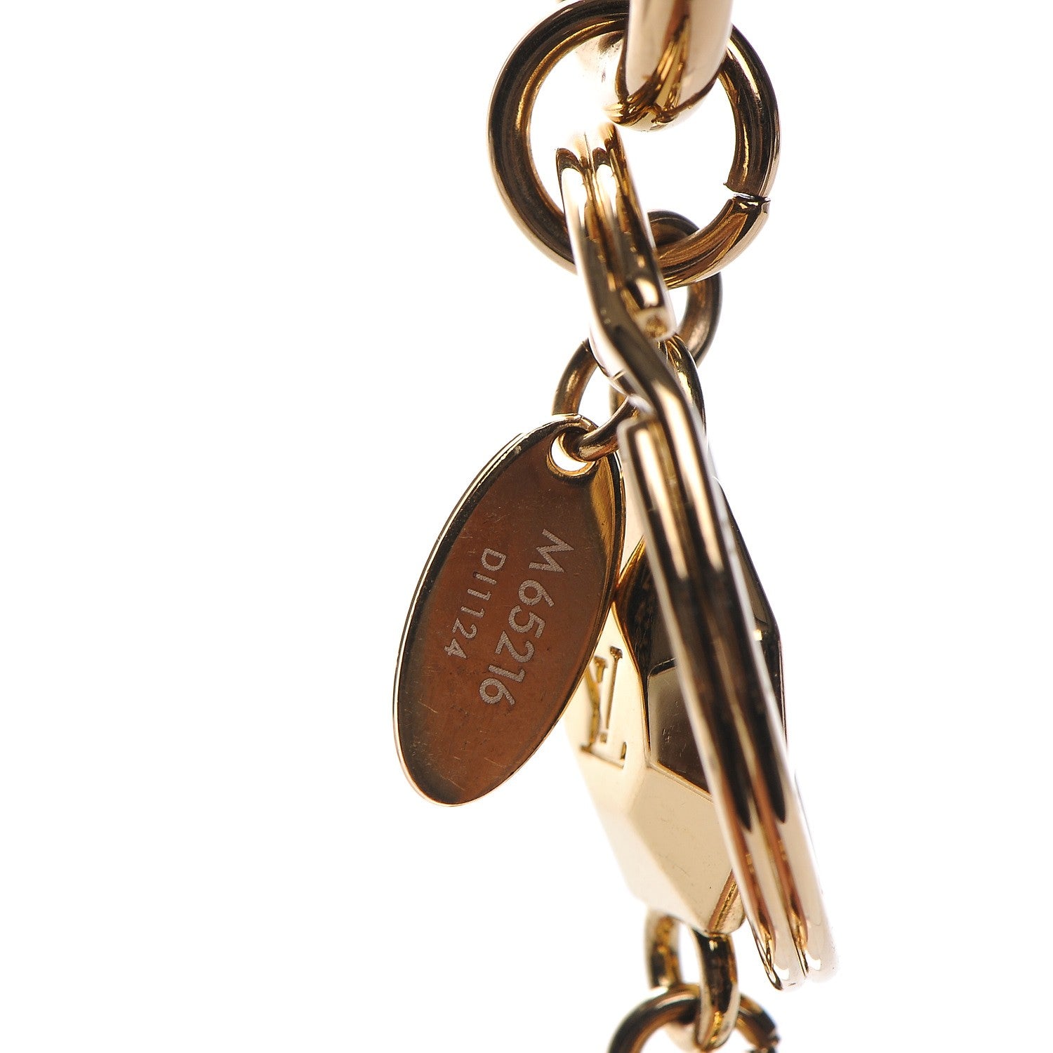 Louis Vuitton LV Facettes Bag Charm Key Holder Gold 5 of 6