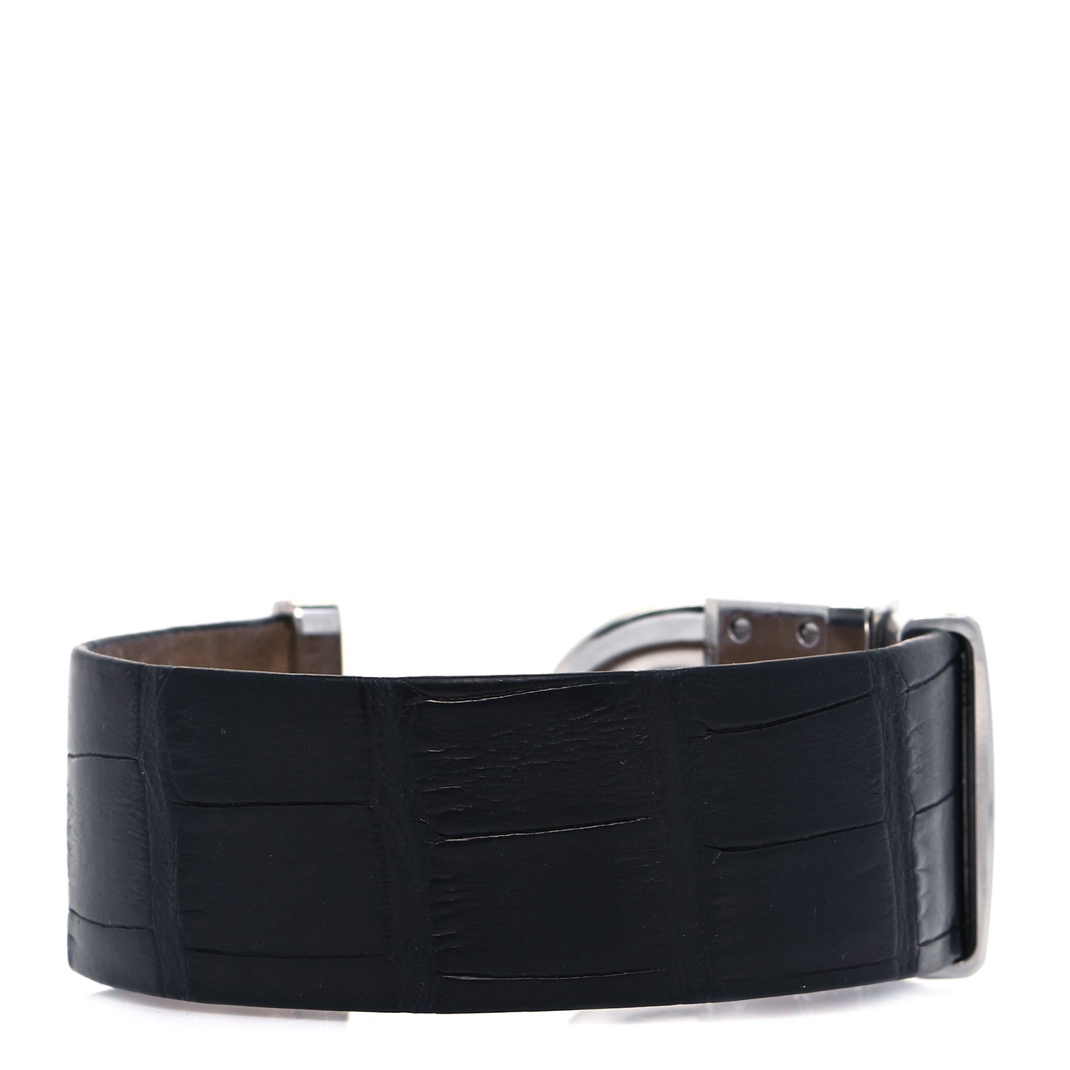 Van Cleef & Arpels Stainless Steel Alligator Diamond 26mm Cadenas Quartz Watch Black 4 of 7