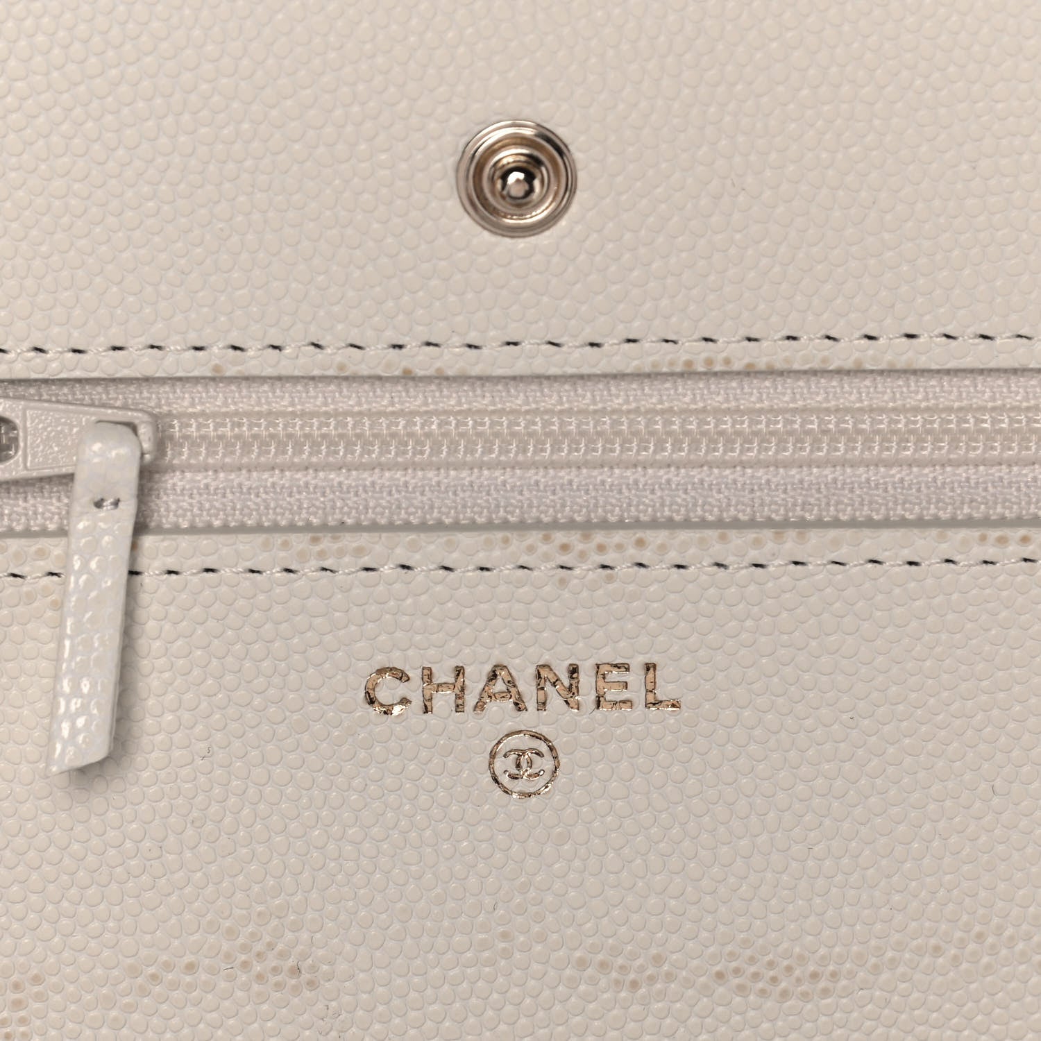 Chanel Caviar Quilted Wallet On Chain WOC White 6 of 11