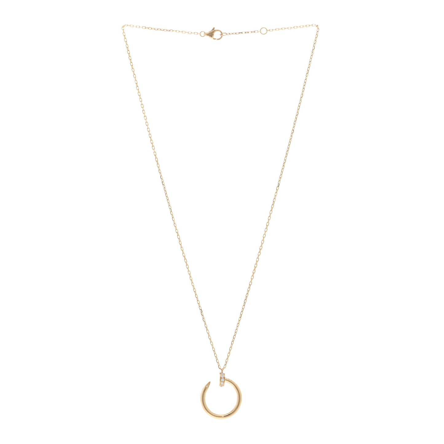 18K Yellow Gold Diamond Juste Un Clou Pendant Necklace