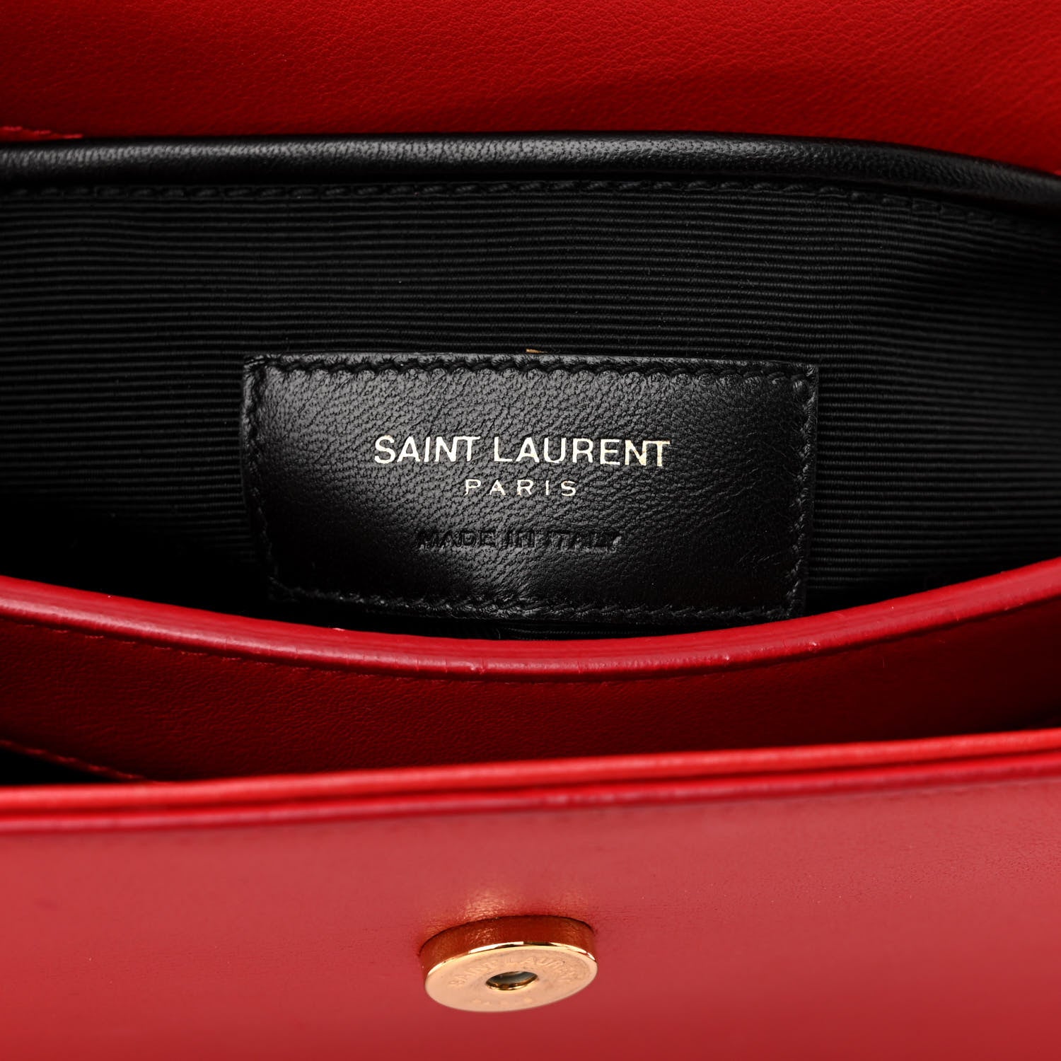 Saint Laurent Grained Calfskin Small Moujik Top Handle Bag Red 6 of 14