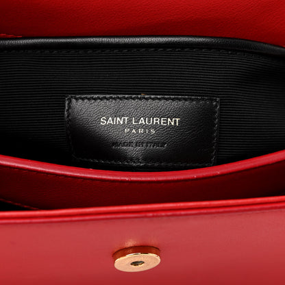 Saint Laurent Grained Calfskin Small Moujik Top Handle Bag Red 6 of 14