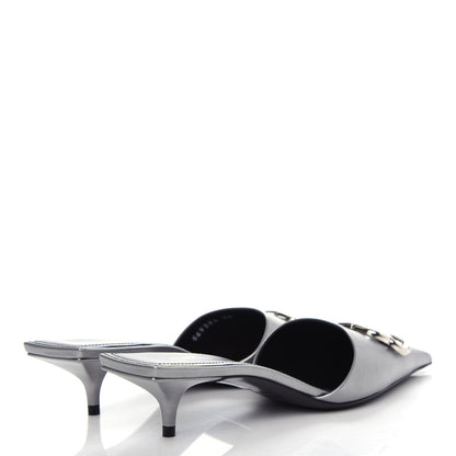 Balenciaga Calfskin BB Pointy Toe Mule 36 Gray 4 of 11
