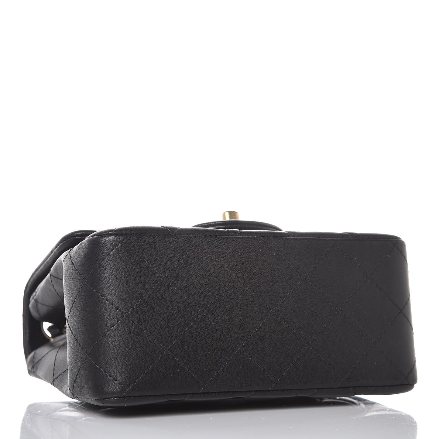 Lambskin Quilted Mini Square Flap Black