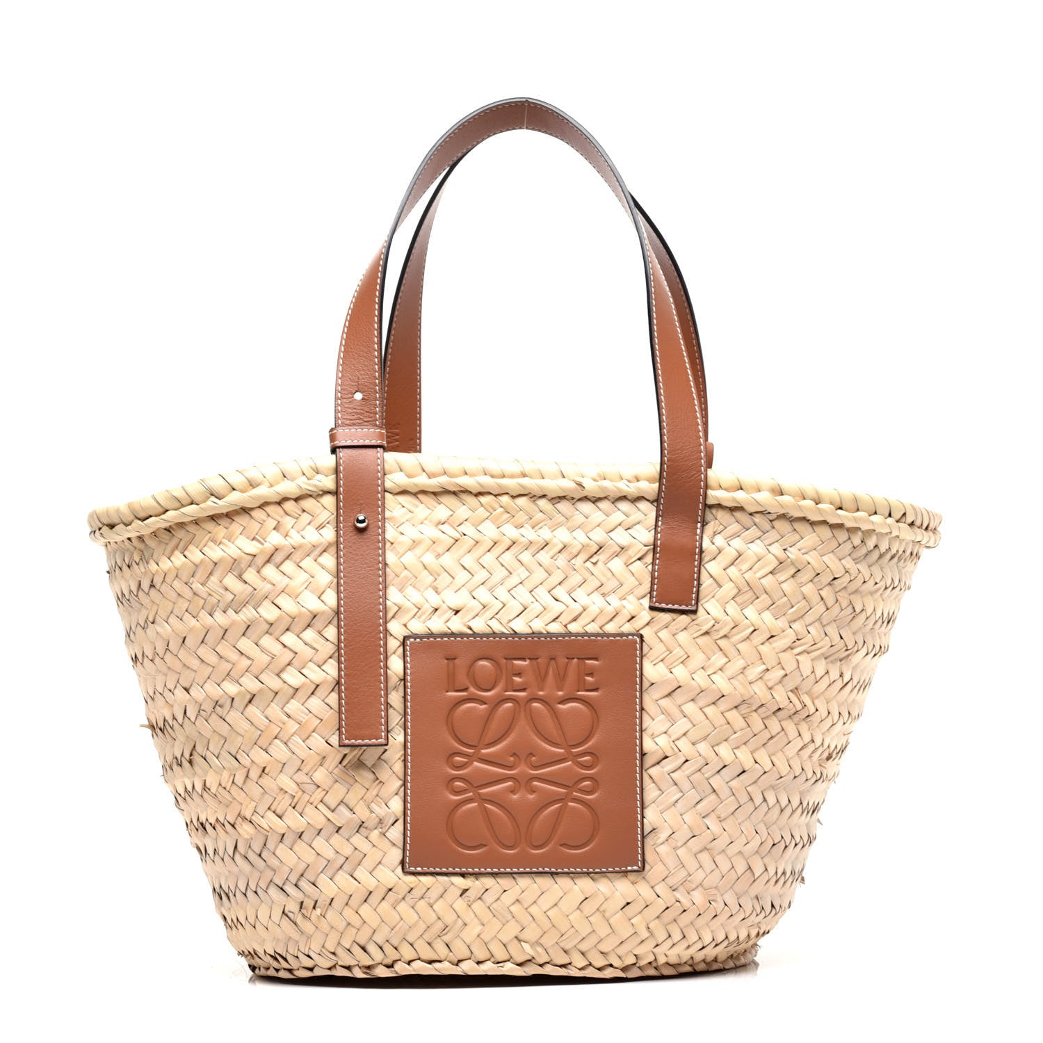 Loewe Raffia Basket Tote Bag Natural Tan 1 of 8