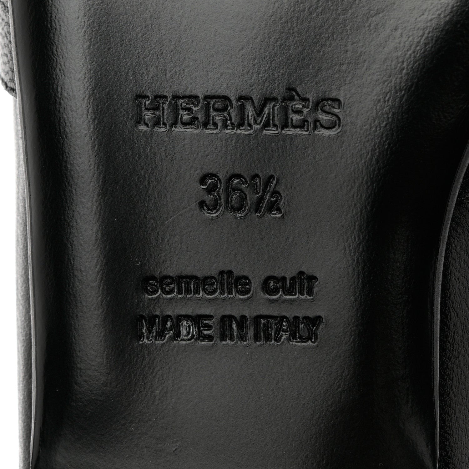 Hermes Goatskin Oz Mules 36.5 Black 7 of 13