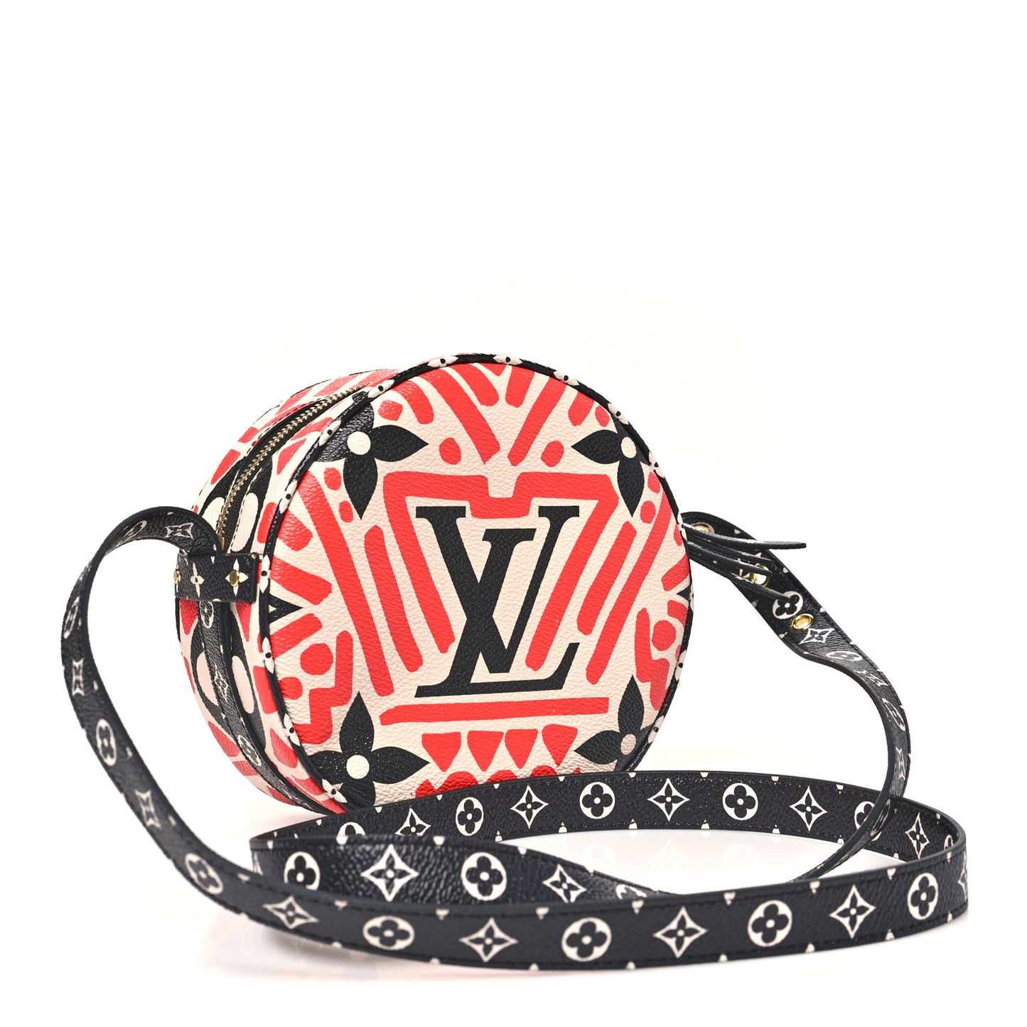 Monogram Giant Crafty Boite Chapeau Souple PM Creme Rouge Black
