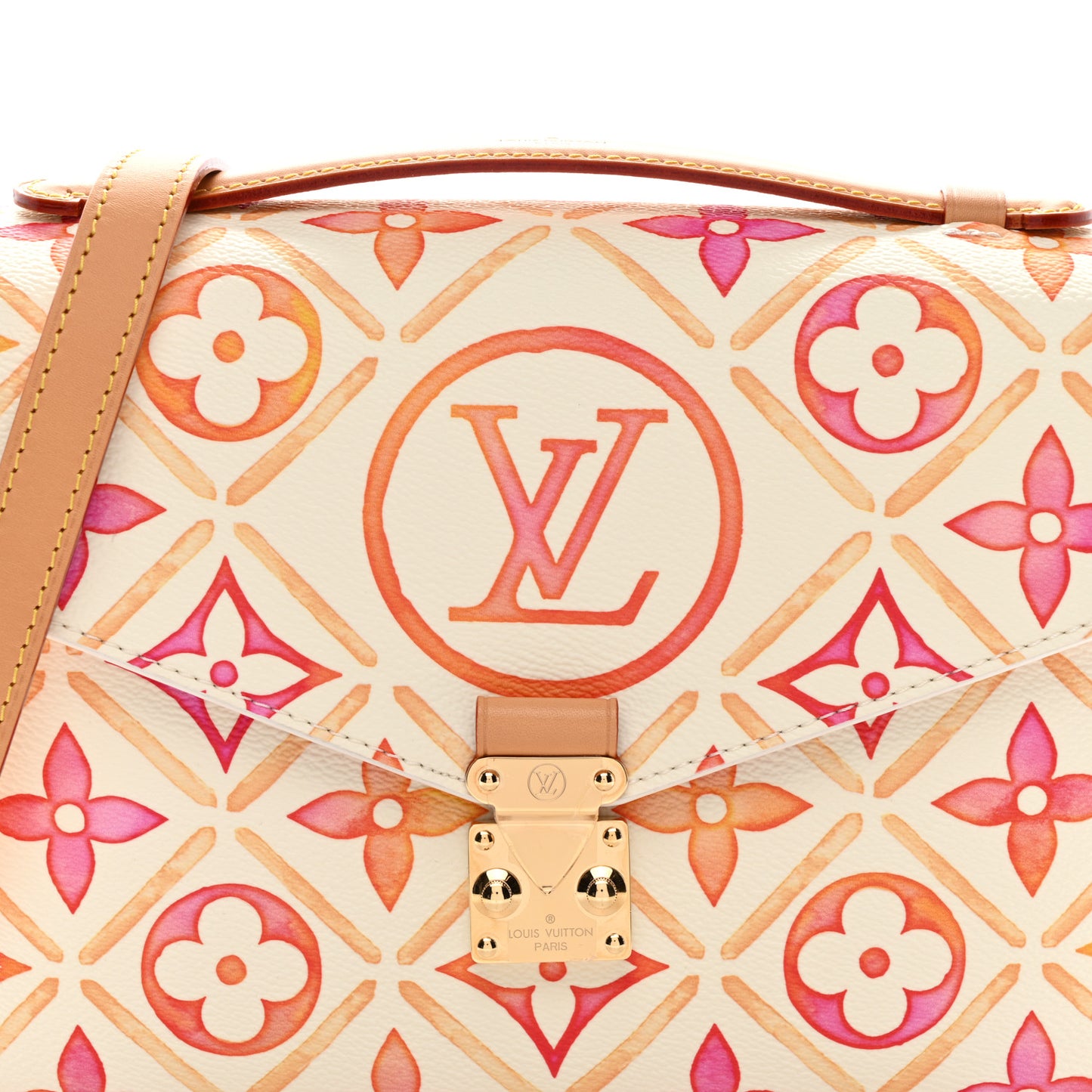 Monogram Tiles By The Pool Pochette Metis MM Coral
