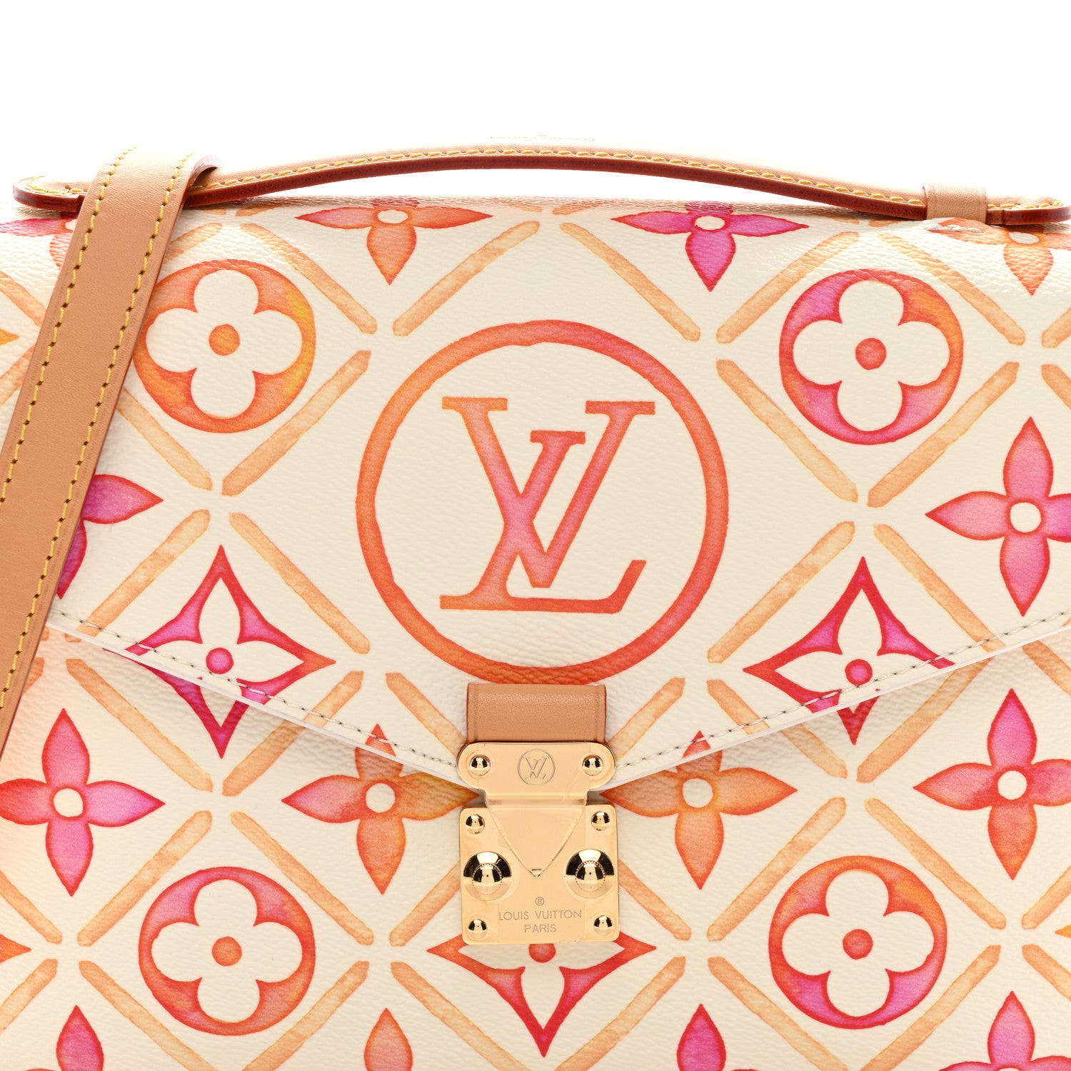 Louis Vuitton Monogram Tiles By The Pool Pochette Metis MM Coral 7 of 9
