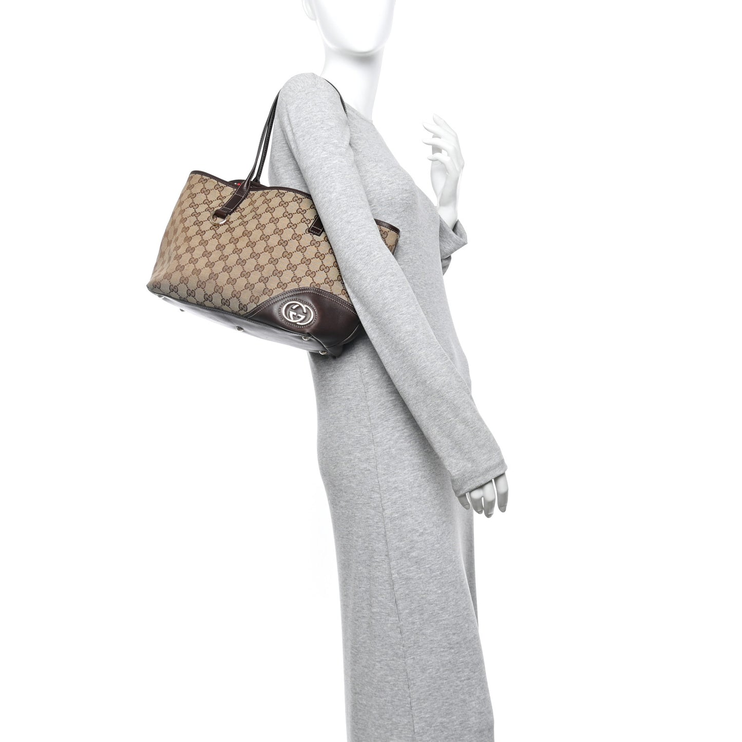 Monogram Medium New Britt Tote Brown