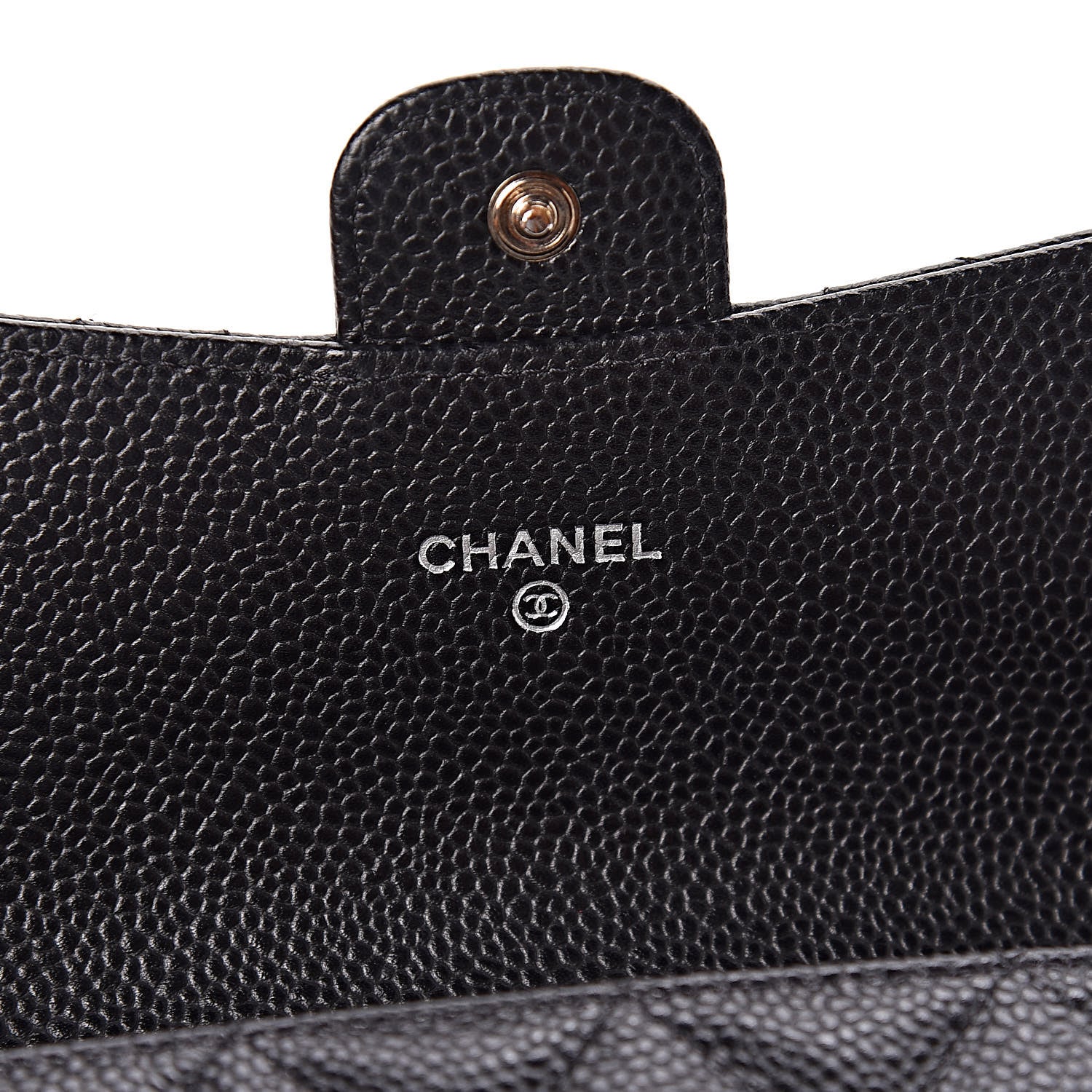 Chanel Caviar Quilted Large Flap Gusset Wallet Black 6 of 9
