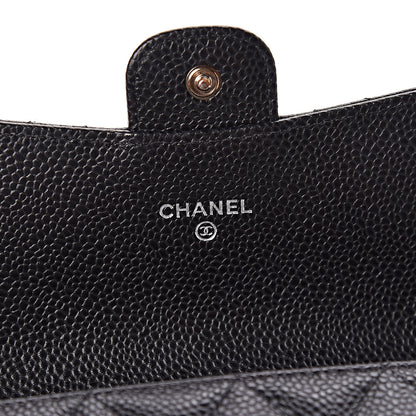 Chanel Caviar Quilted Large Flap Gusset Wallet Black 6 of 9