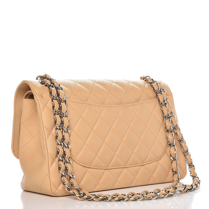 Chanel Caviar Quilted Jumbo Double Flap Beige Clair 4 of 13