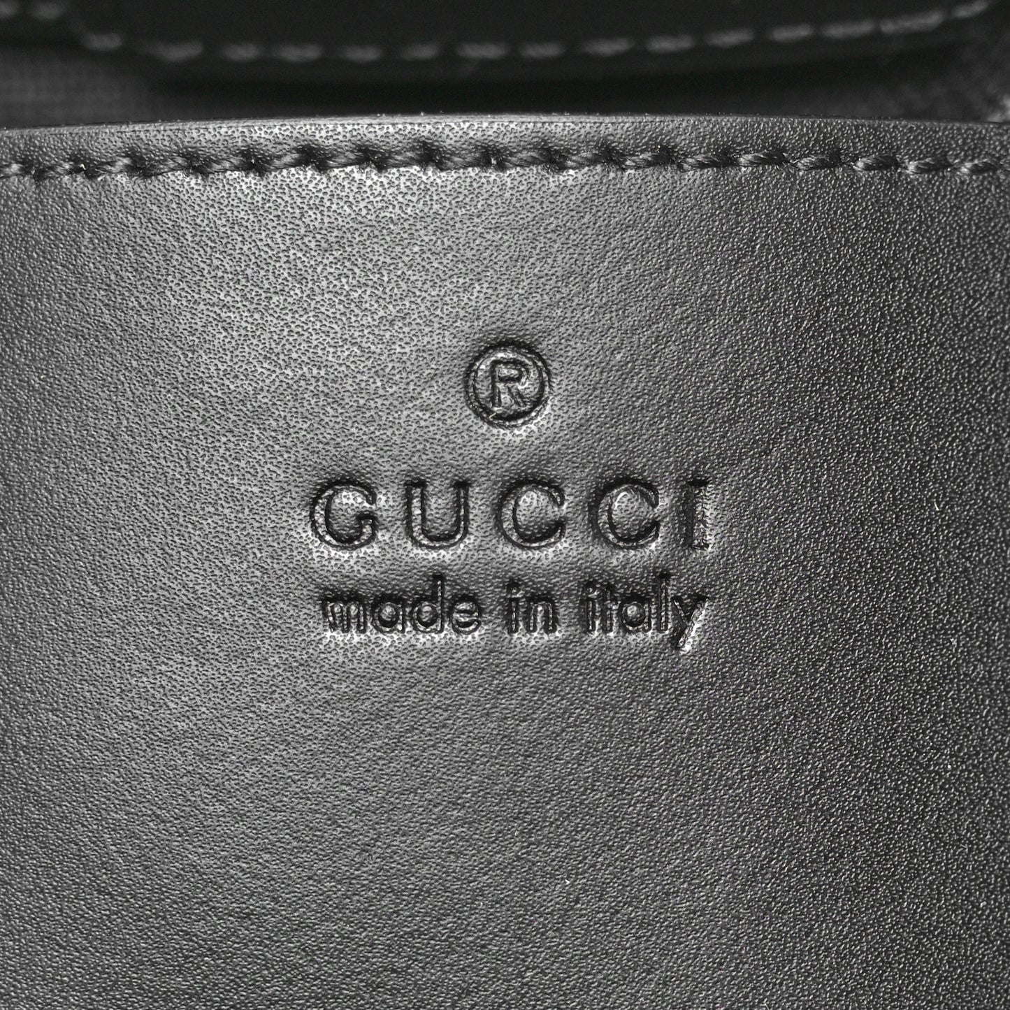 GG Supreme Monogram Appia Calfskin Web Mini Tote Bag Black