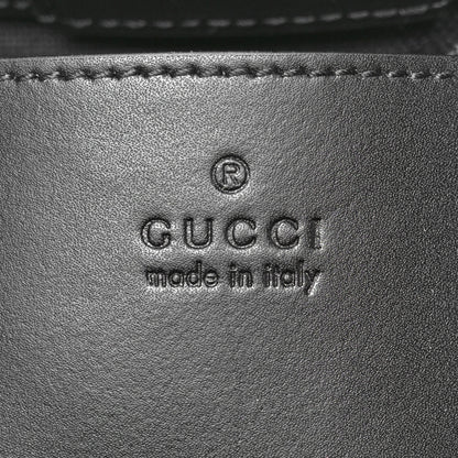 Gucci GG Supreme Monogram Appia Calfskin Web Mini Tote Bag Black 6 of 10