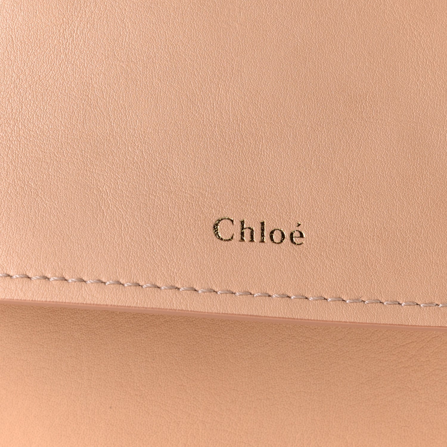 Chloe Shiny Small Grain Calfskin Bi-Color Kiss Hobo Sandy Beige 12 of 13