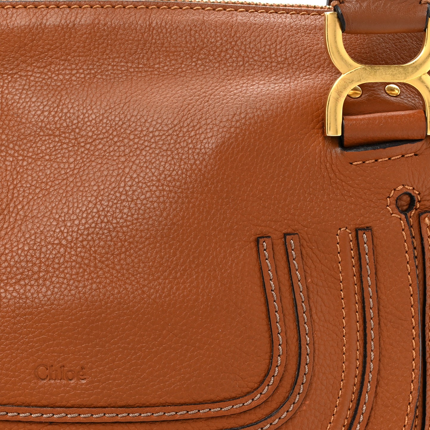 Calfskin Medium Marcie Satchel Tan