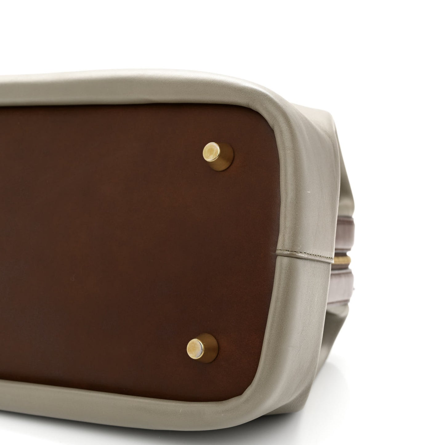 Satin Calfskin Long Frame Doctor Bag Taupe