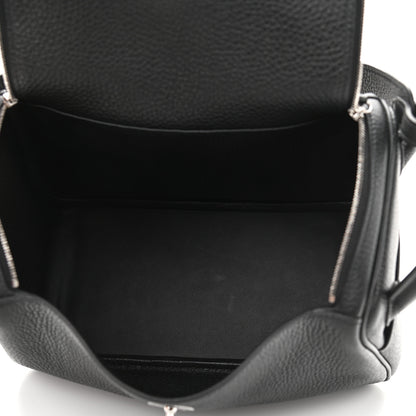 Hermes Taurillon Clemence Lindy 26 Black 4 of 12