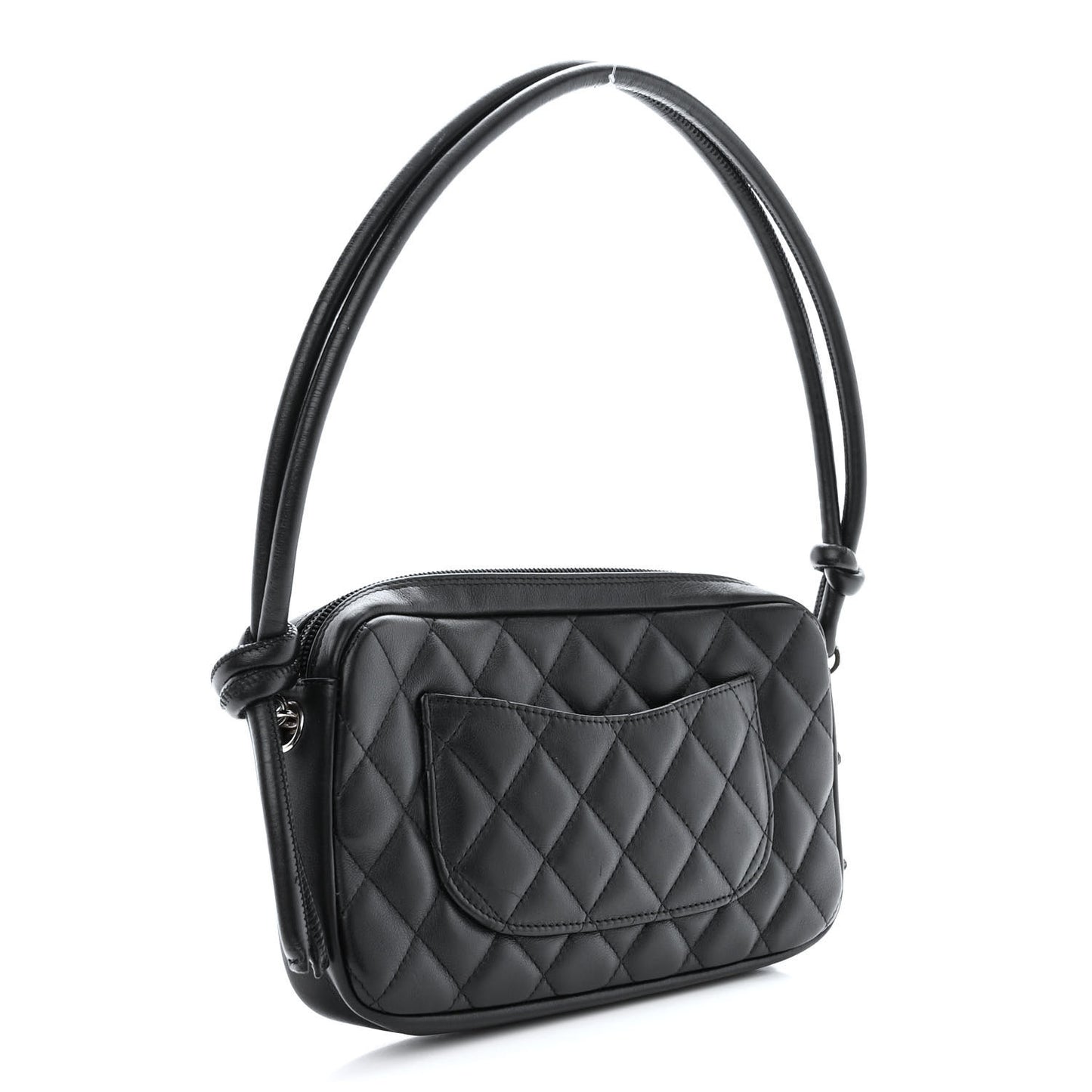 Calfskin Quilted Large Cambon Bowler Black