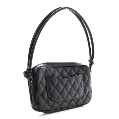 Chanel Calfskin Quilted Large Cambon Bowler Black 3 of 12