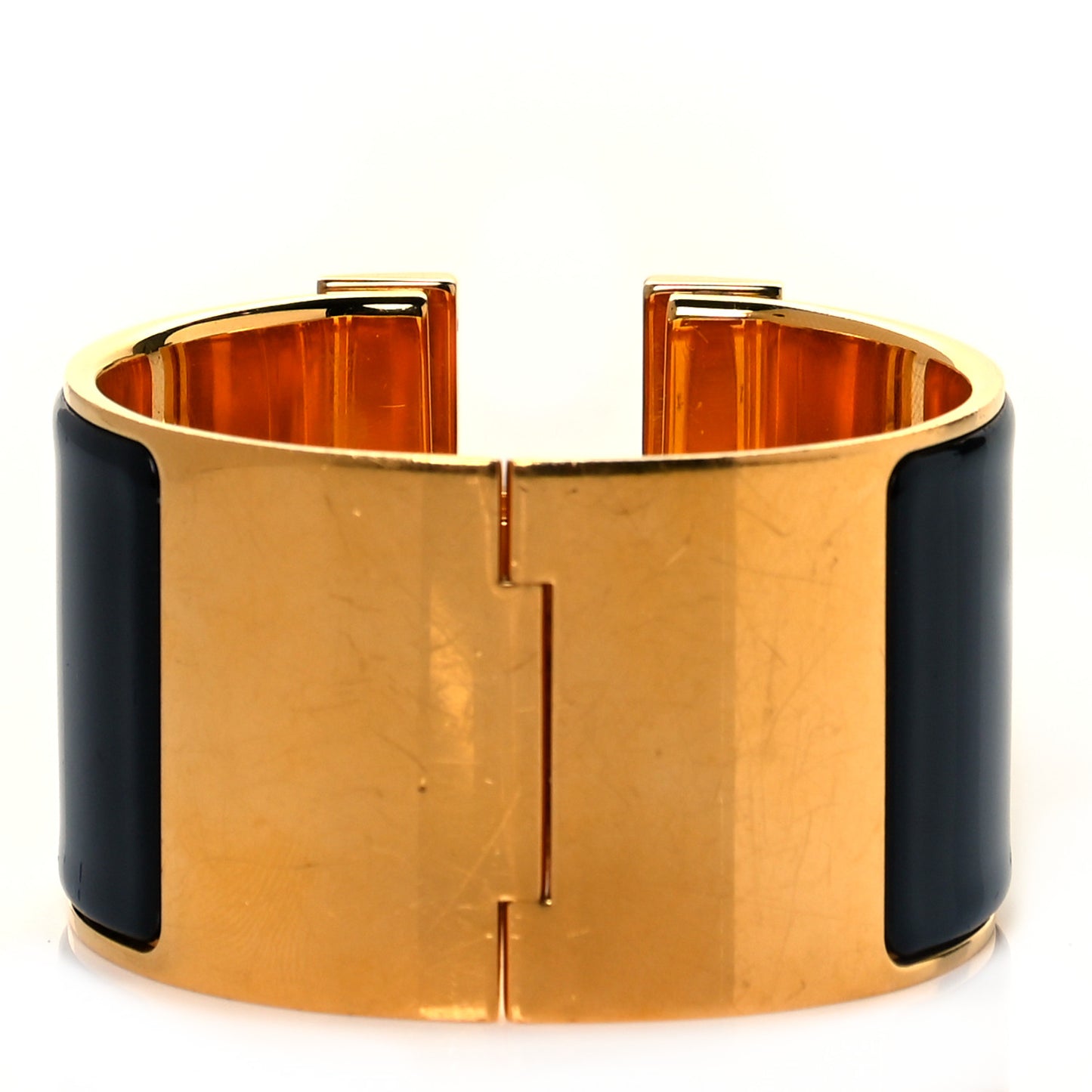 Enamel Extra Wide Clic H Bracelet PM Black