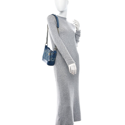 Chanel Denim Calfskin Small Gabrielle Hobo Blue 2 of 10