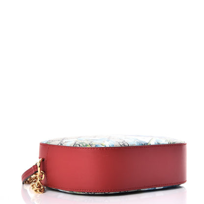Gucci GG Supreme Monogram Blooms Mini Chain Shoulder Bag Beige Blue Navy Hibiscus Red 4 of 8