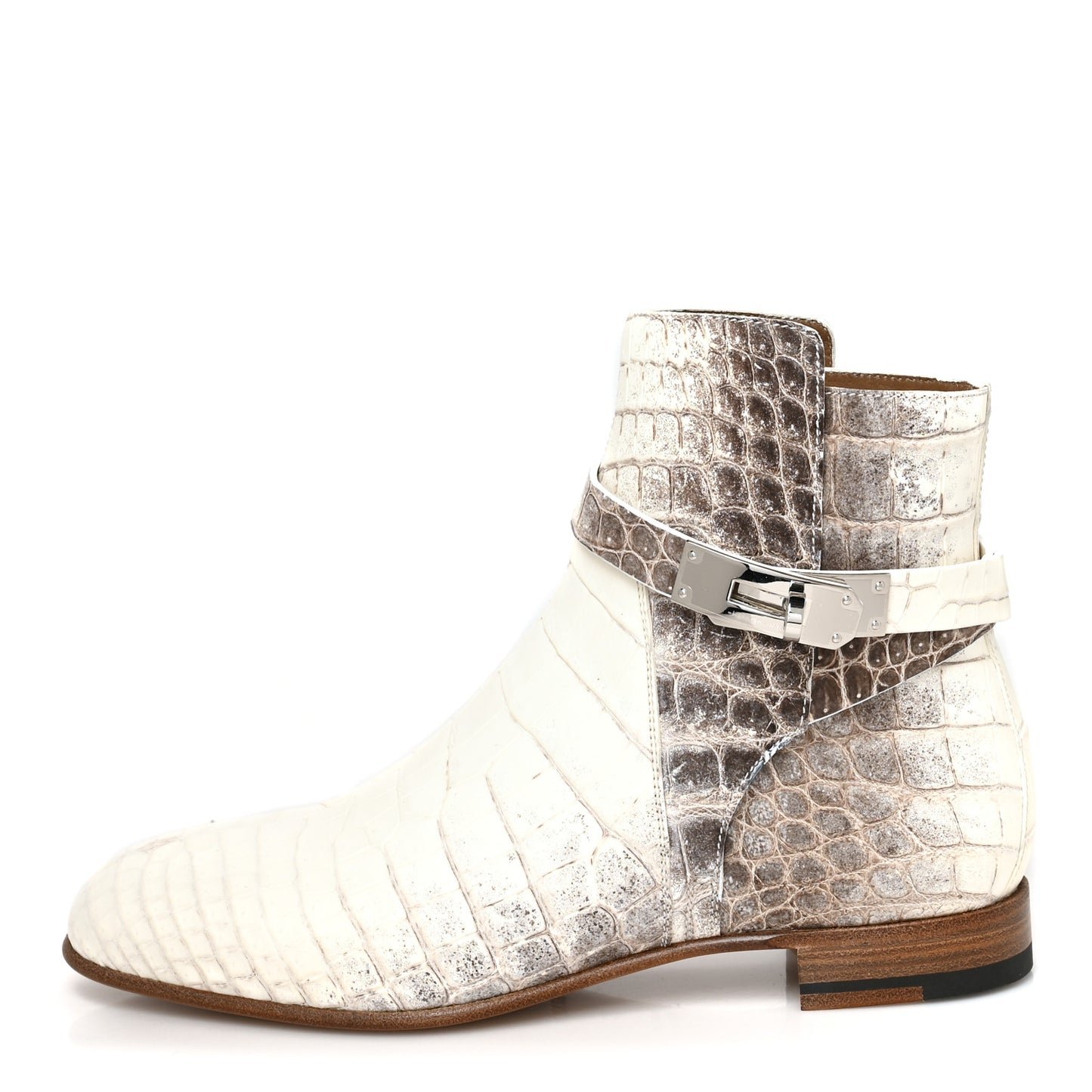 Matte Niloticus Crocodile Himalaya Neo Low Boots 37 Blanc