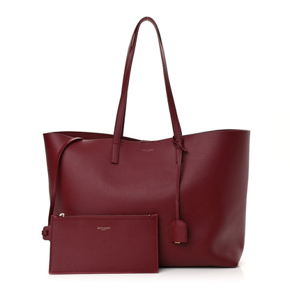 Saint Laurent Calfskin Large Shopping Tote Bordeaux 1 of 11
