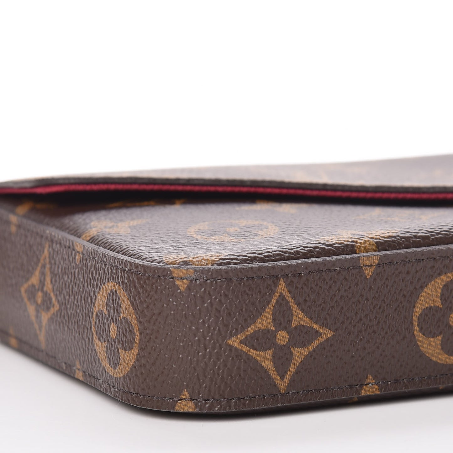 Monogram Pochette Felicie Chain Wallet Fuchsia