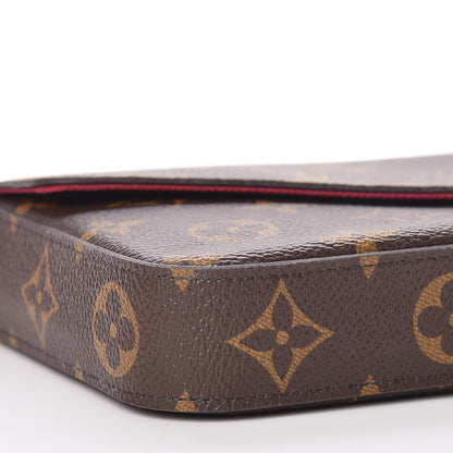 Louis Vuitton Monogram Pochette Felicie Chain Wallet Fuchsia 10 of 11