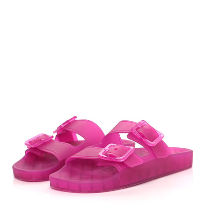 Balenciaga Technical Polyurethane Mallorca Slide Sandals 40 Pink 3 of 8