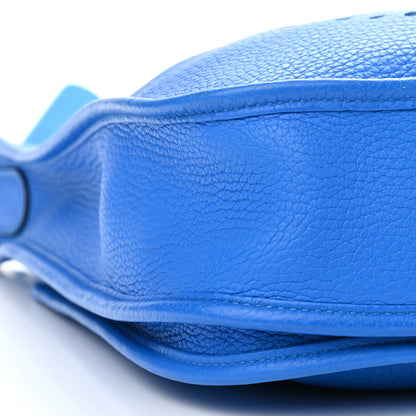 Hermes Taurillon Clemence Evelyne III PM Bleu Hydra 6 of 10