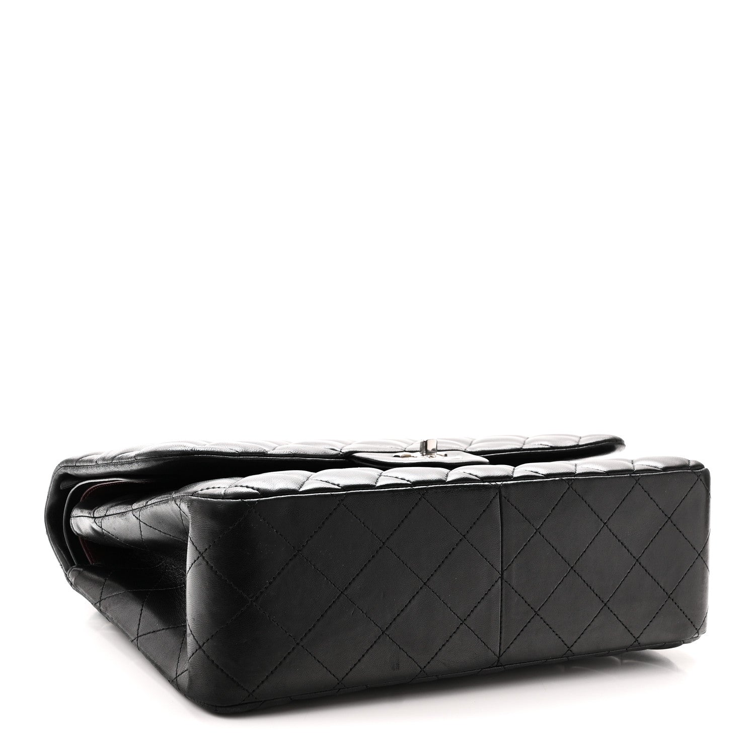Chanel Lambskin Quilted Jumbo Double Flap Black 4 of 10