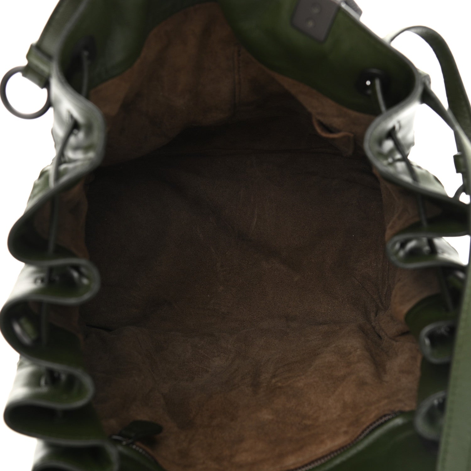 Bottega Veneta Nappa Intrecciato Drawstring Bucket Bag Moss 5 of 10