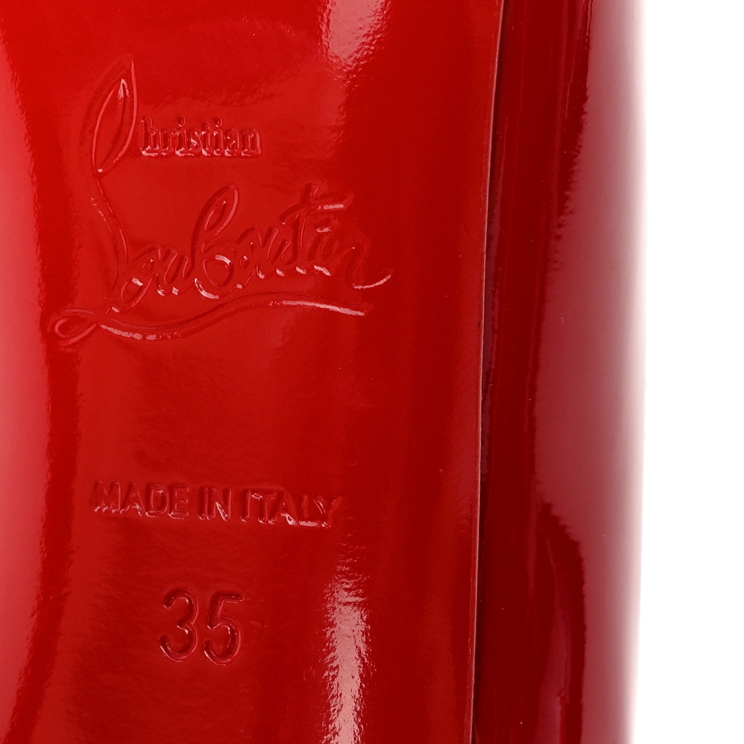Christian Louboutin Patent Pigalle Follies 100 Pumps 35 Red 6 of 14