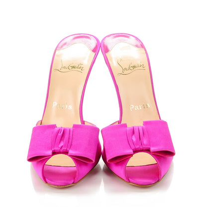 Christian Louboutin Satin Joli Noeud 957 Slides 39 Fuchsia 2 of 7