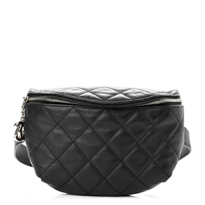 Chanel Grained Calfskin Quilted Waist Belt Bag Black 1 of 11