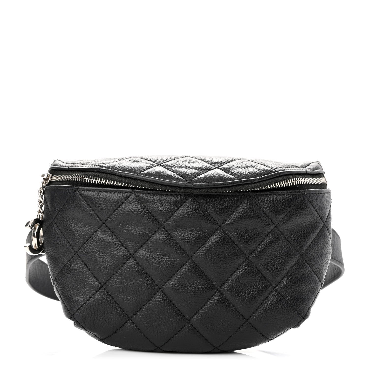 Chanel Grained Calfskin Quilted Waist Belt Bag Black 1 of 11