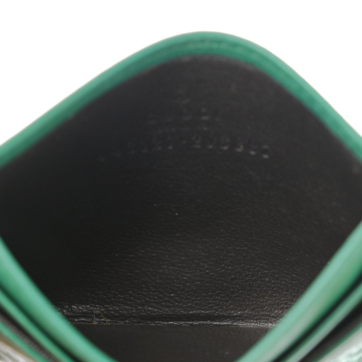 Calfskin Matelasse GG Marmont Card Holder Emerald Green