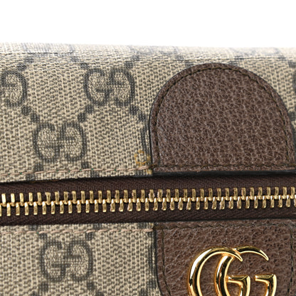 Gucci Soft GG Supreme Monogram Calfskin Medium Ophidia Cosmetic Case Beige Ebony New Acero 9 of 9