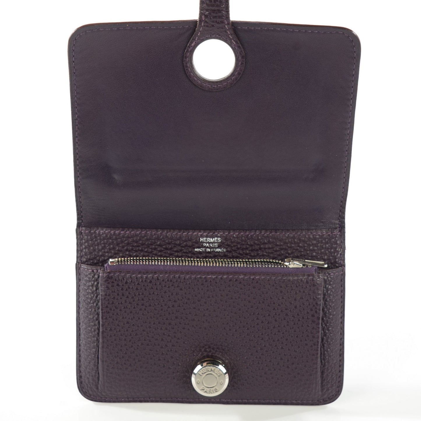 Togo Dogon Compact Wallet Raisin