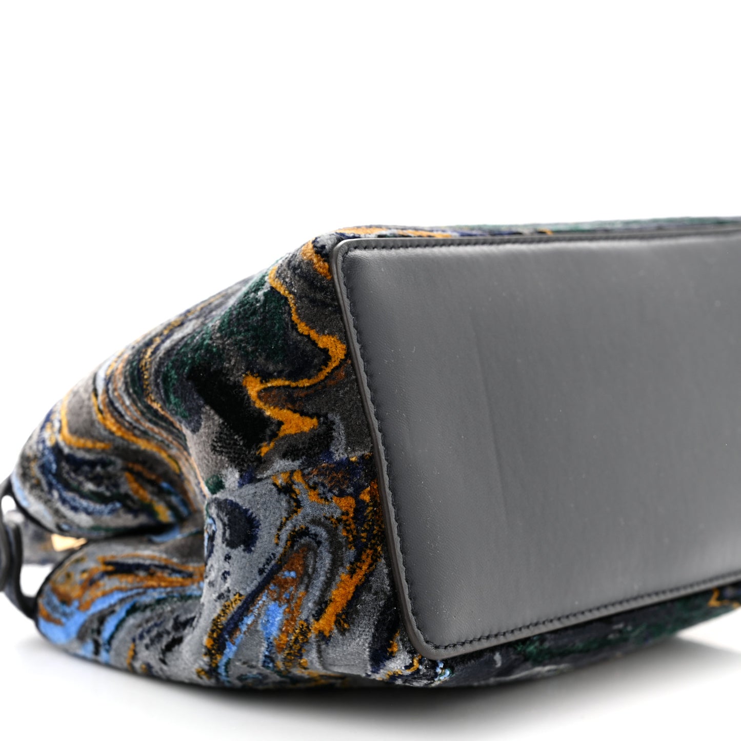 Velvet Marble Mini Peekaboo Iconic Satchel Blue Multicolor
