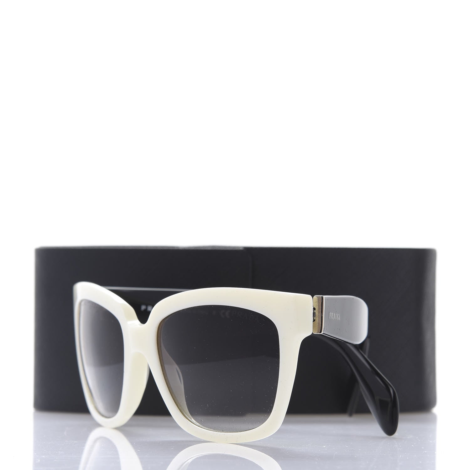 Prada Sunglasses SPR 07P Black White 8 of 8