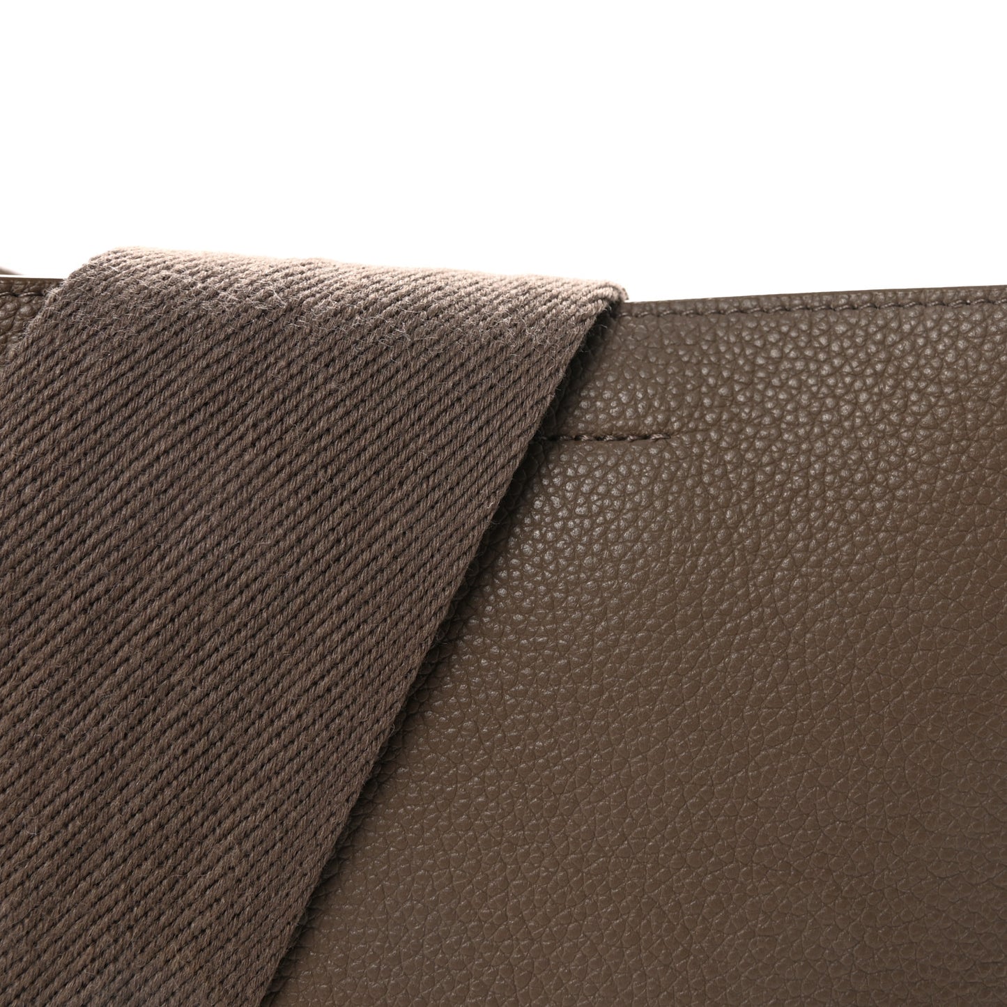 Soft Grained Calfskin Small Sangle Bucket Bag Taupe