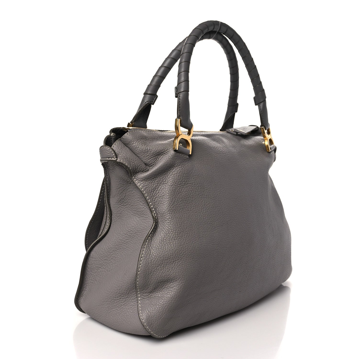Chloe Calfskin Large Marcie Satchel Cashmere Grey 2 of 7