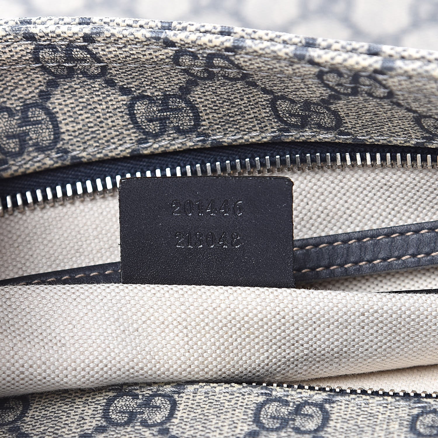 Gucci GG Plus Monogram Large Flat Messenger Bag Beige Blue 7 of 10