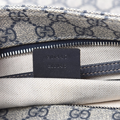 Gucci GG Plus Monogram Large Flat Messenger Bag Beige Blue 7 of 10