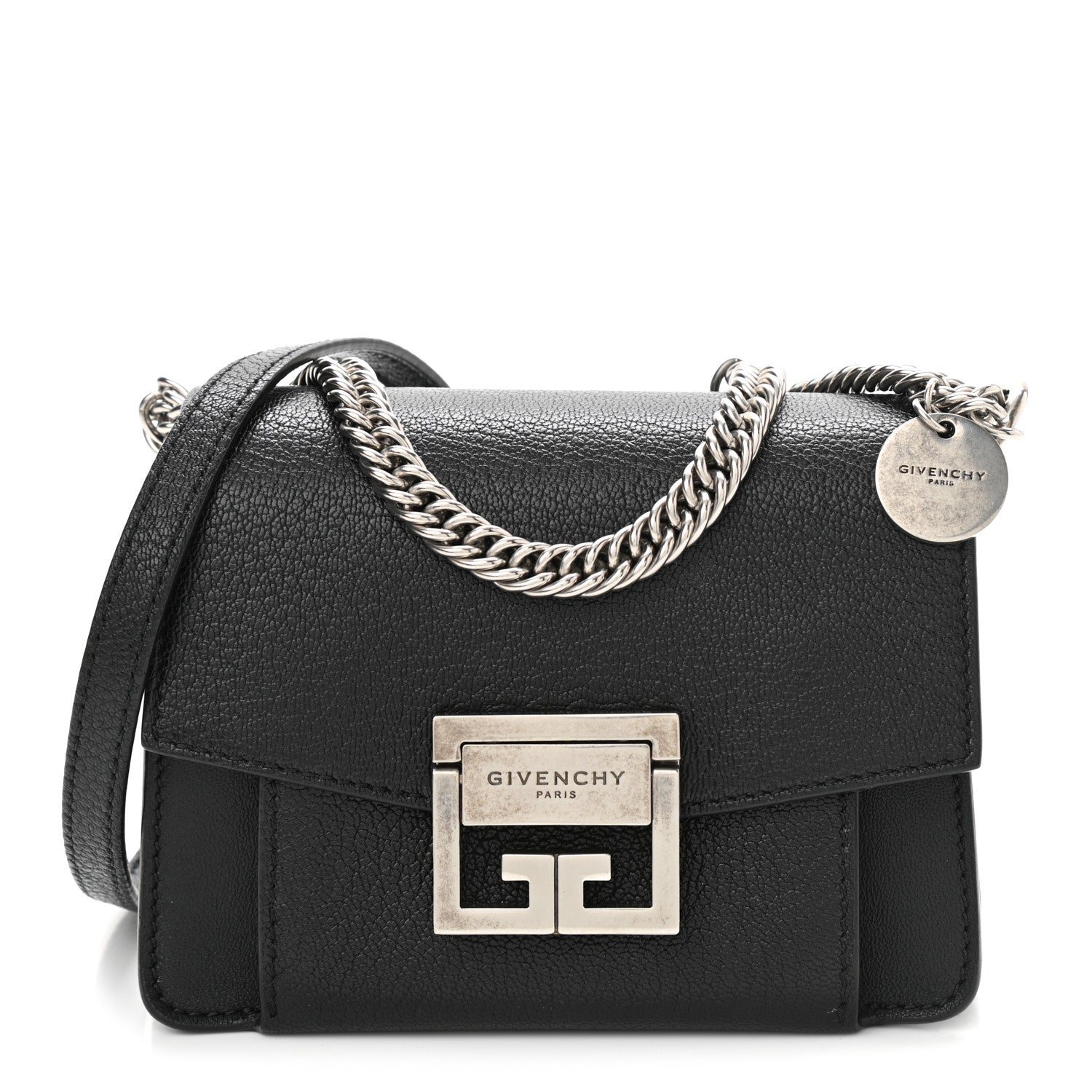 Givenchy Goatskin Mini GV3 Shoulder Bag Black 1 of 9
